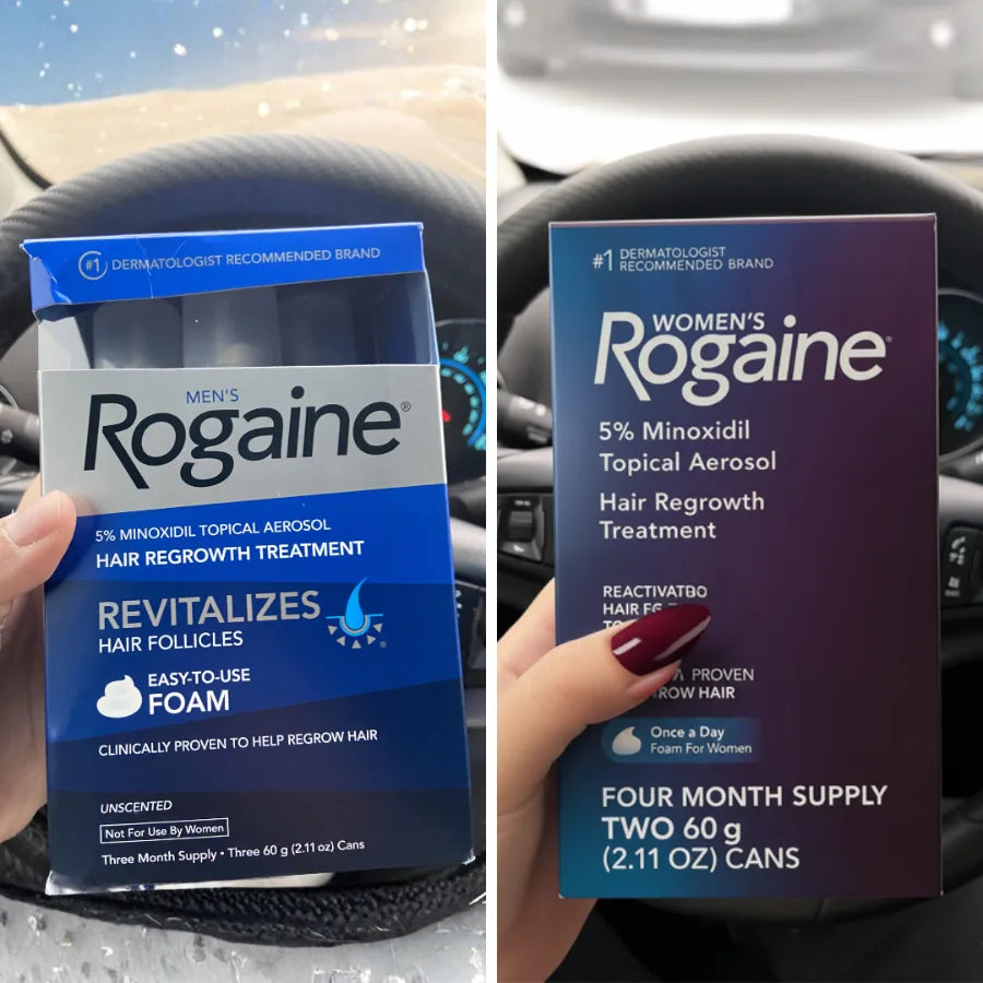 Men’s vs Women’s Rogaine — same product, repackaged