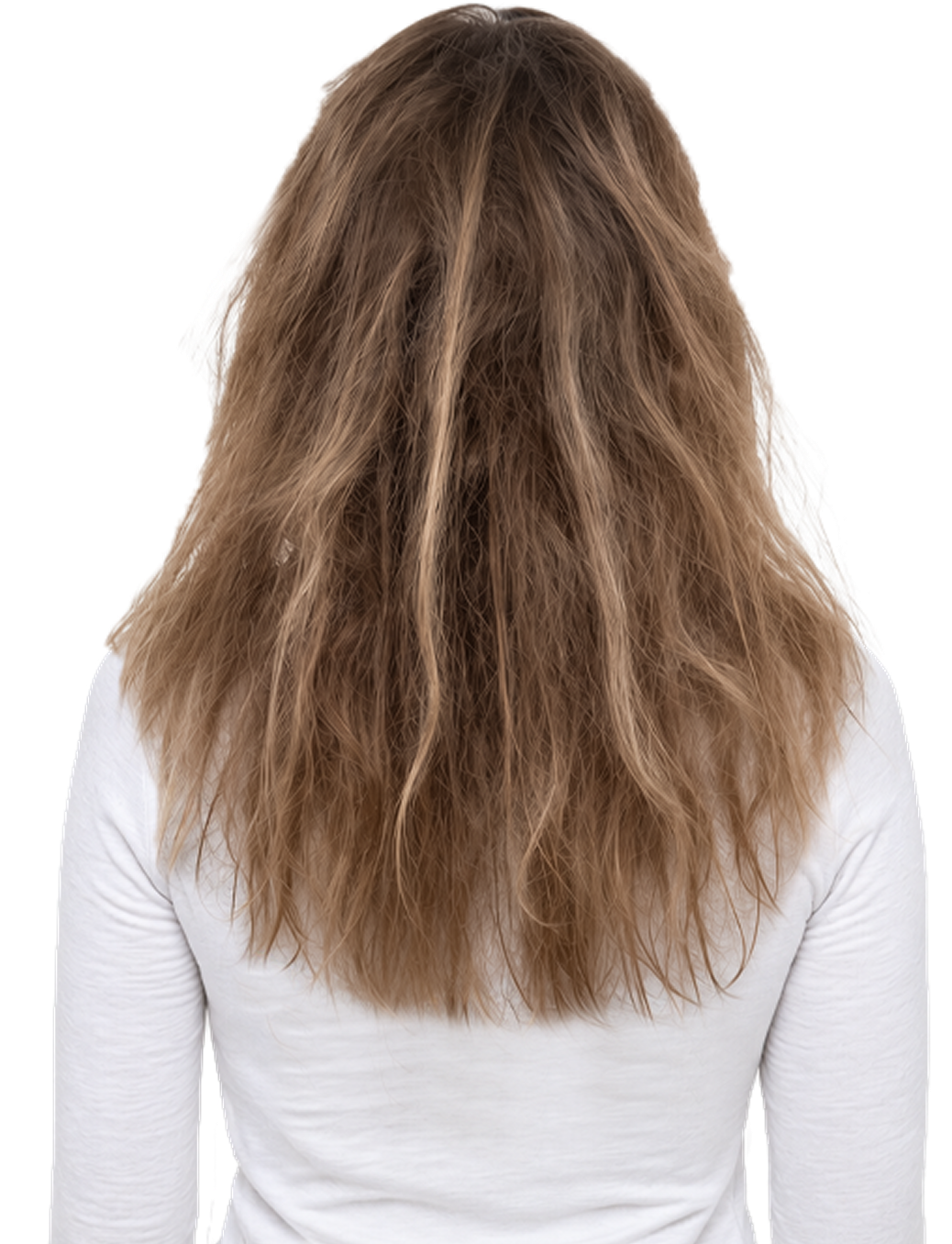 Hair before brushing